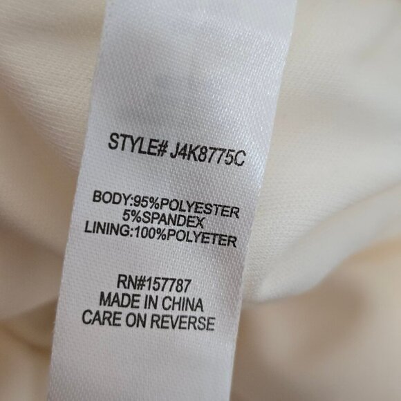 NWT Jolie & Joy Off White Mesh Ruching Long Sleeve Corset Square Neck  Y2K - Picture 10 of 10